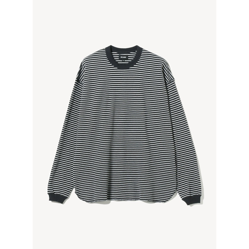 Loose Crewneck Thermal|Border|S|M|L|XL