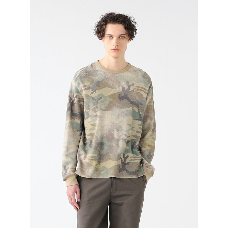 Printed Thermal Crewneck T-Shirt