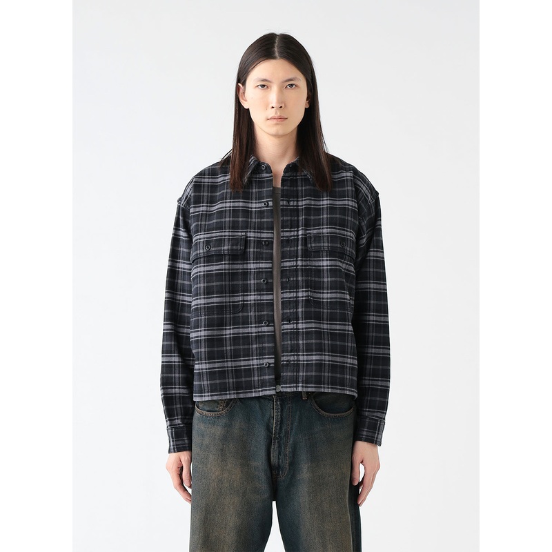 Short Checked Shirt|Black|S|M|L|XL