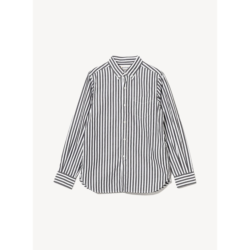 Button-Down Striped Shirt|Black|0|1
