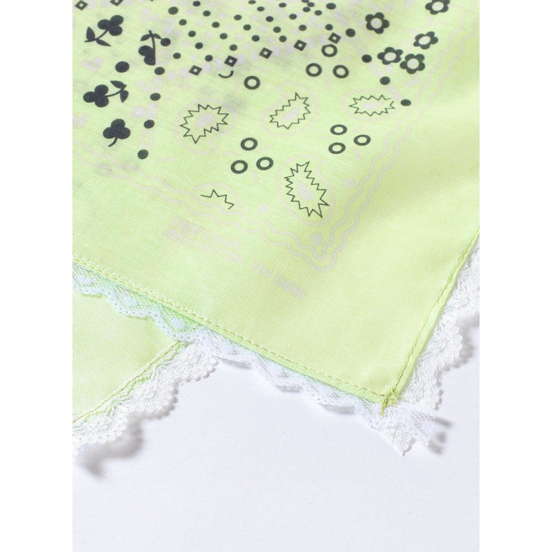 Lace Edges Bandana|Green