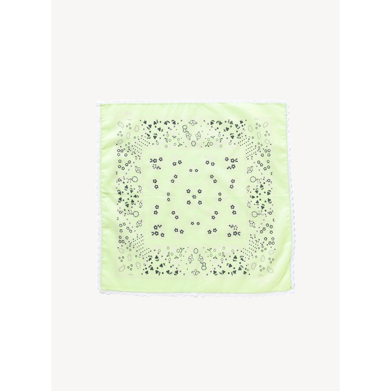 Lace Edges Bandana|Green