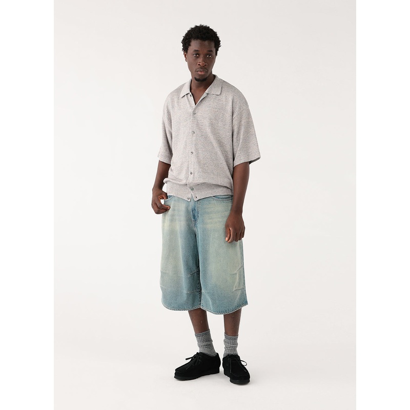 Quarter-Length Wide Denim|INDIGO(USED)|S|M|L|XL