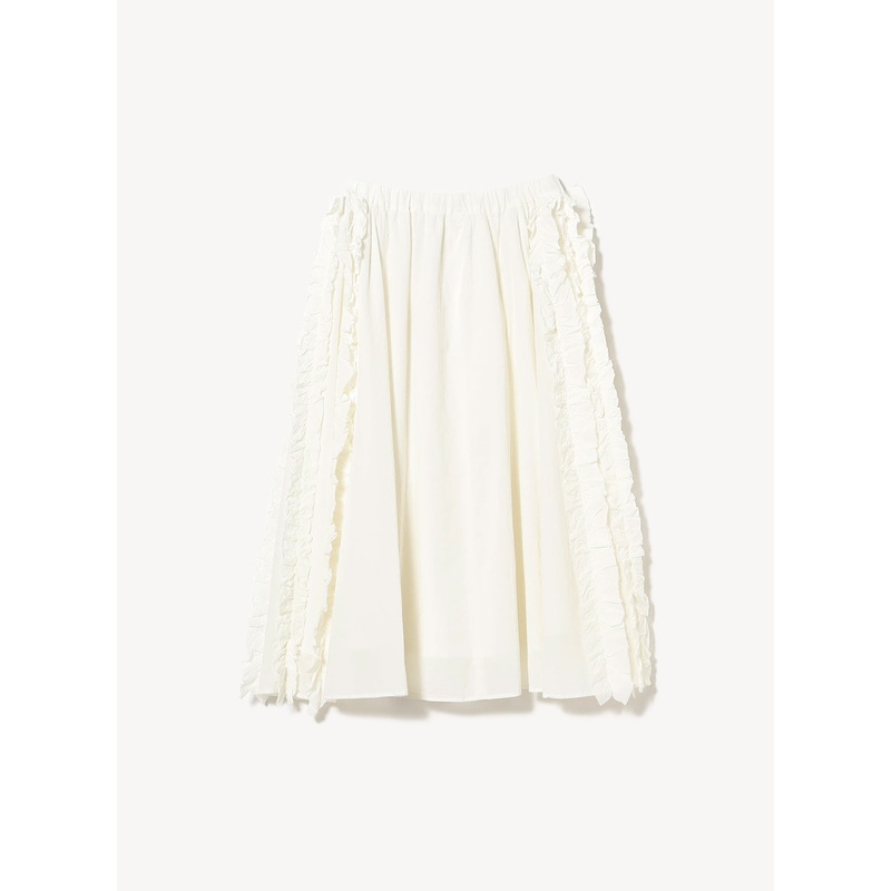 Dobby Ruffle Skirt|Off White|One Size