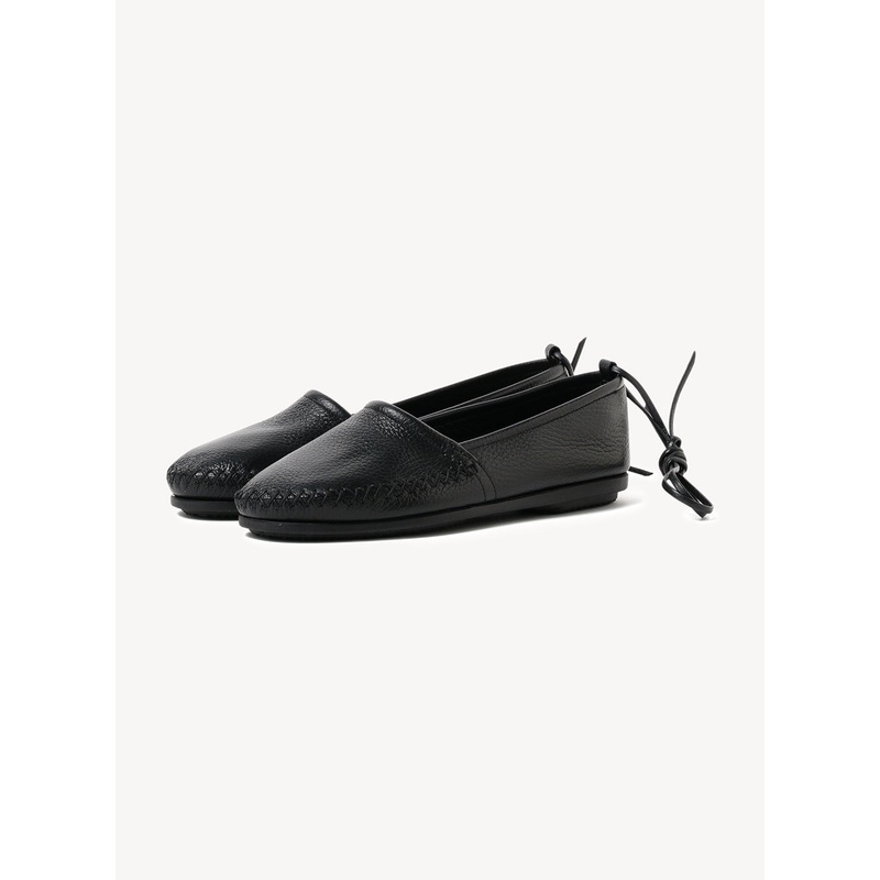 Leather Espadrilles|NERO|37|38|39