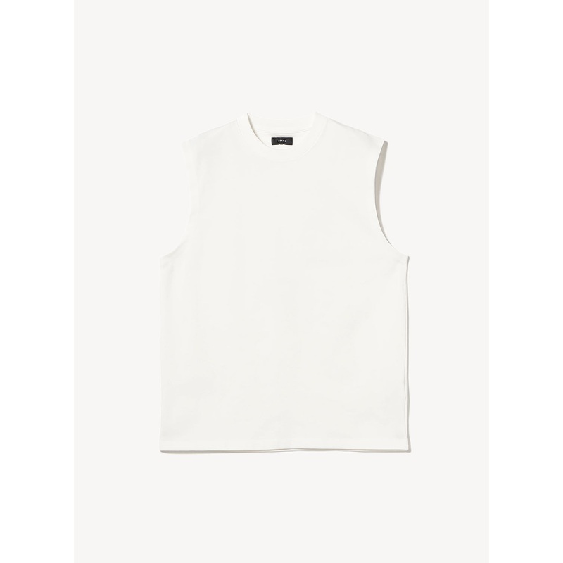 Sleeveless Cut and Sewn|White|S|M|L|XL