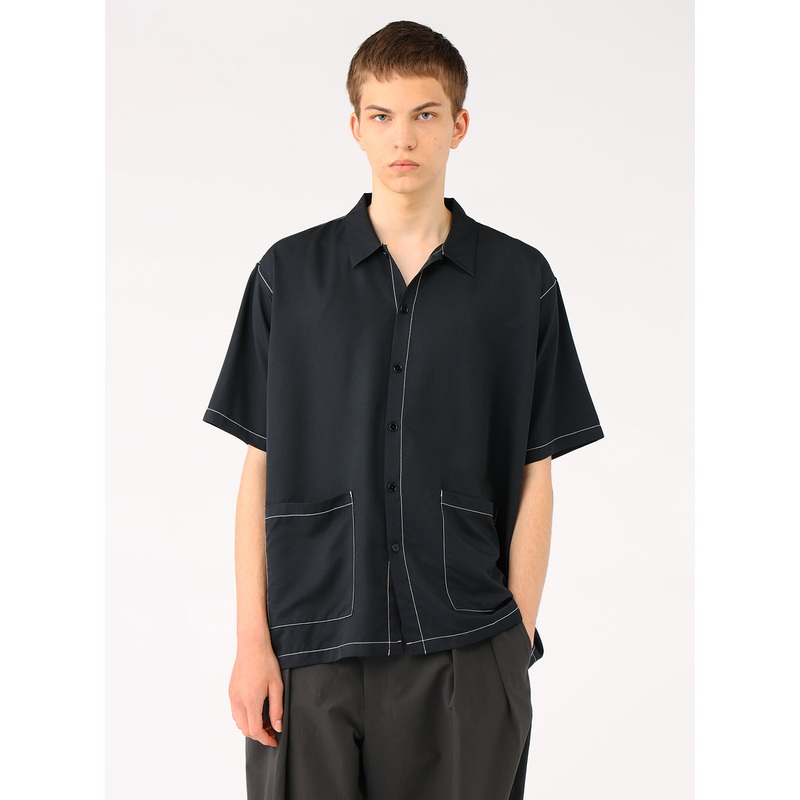 Stitching Easy Shirt|Black|S|M|L|XL