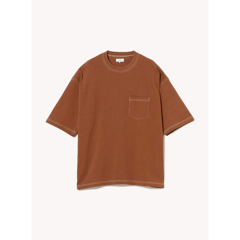 Stitching Loose T-Shirt|Brown|S|M|L|XL