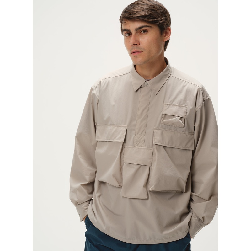 Action Pullover Shirt|Light Grey|S|M|L|XL