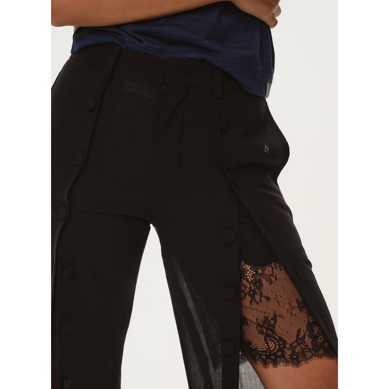 Button-Up Pants|Black|36