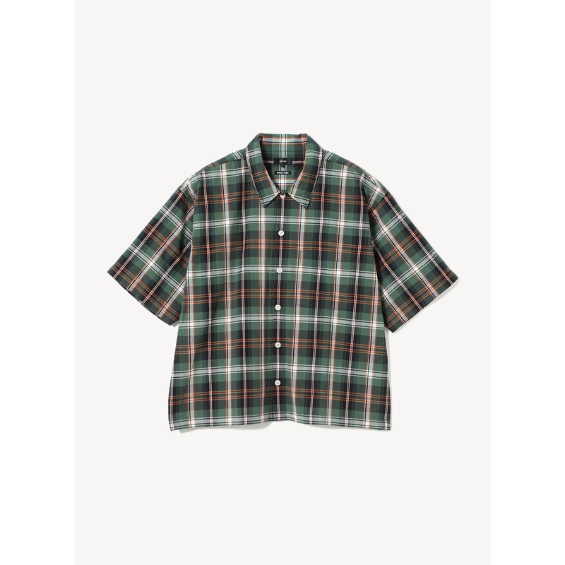 Check Short Shirt|Green|S|M|L|XL