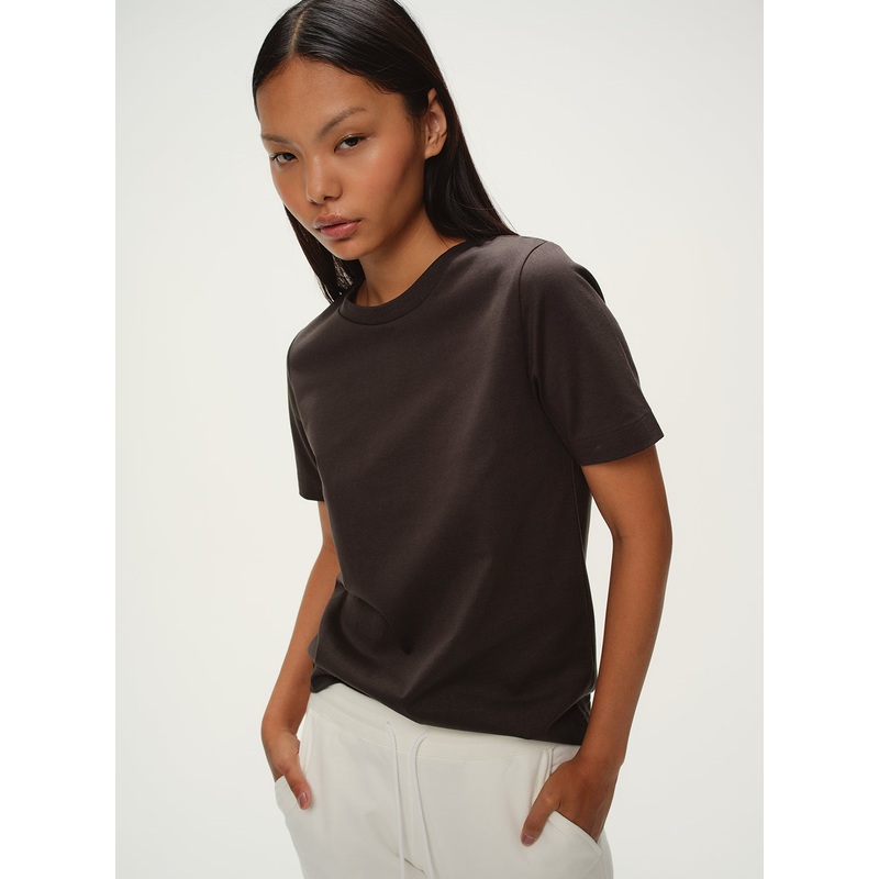 High-Gauge Cotton T-Shirt|CHARCOAL G.|One Size