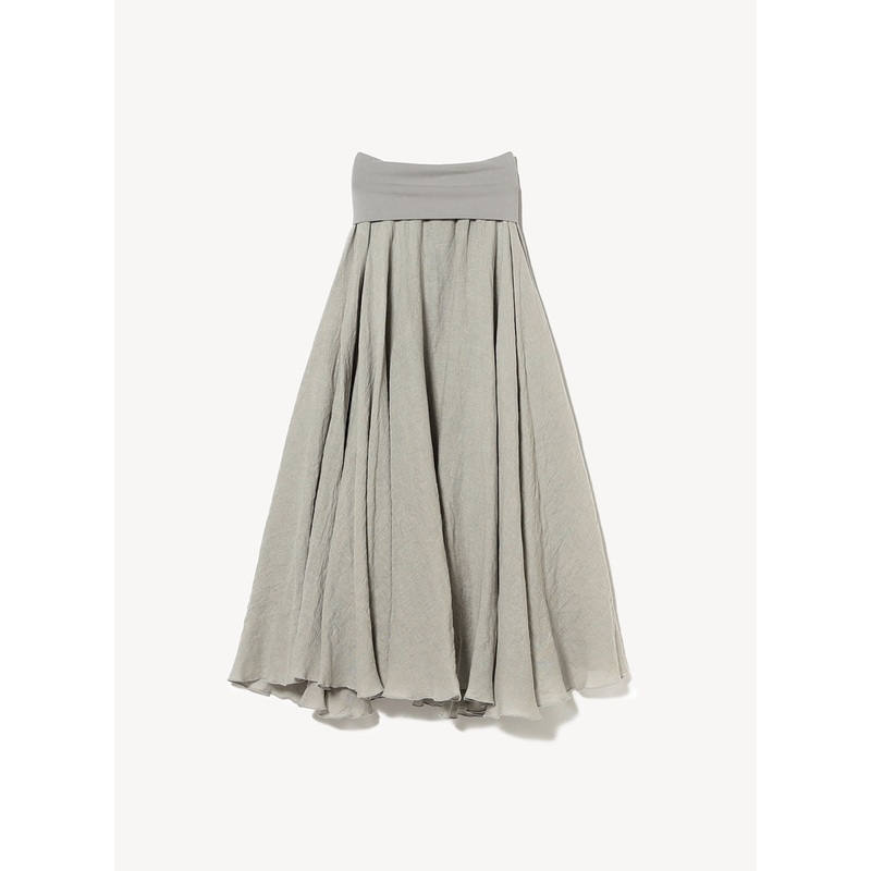 Linen Maxi Skirt|Grey|One Size