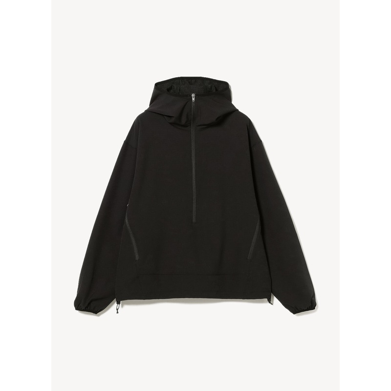 Raised Half Zip Hoodie|Black|S|M|L|XL