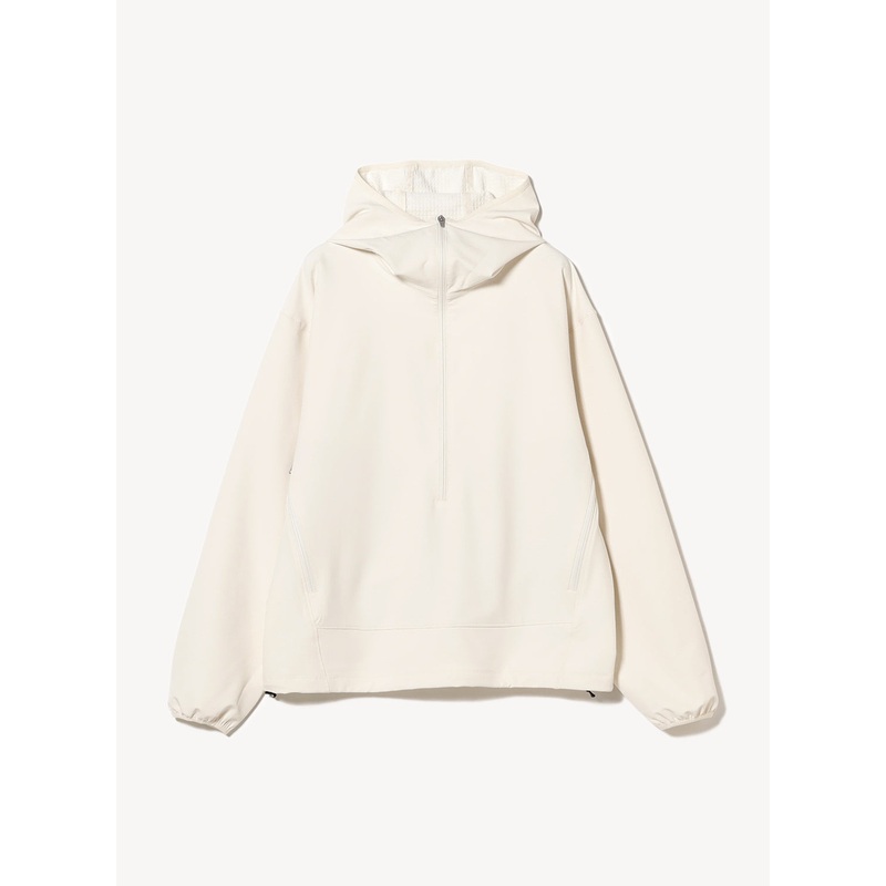 Raised Half Zip Hoodie|Cement|S|M|L|XL