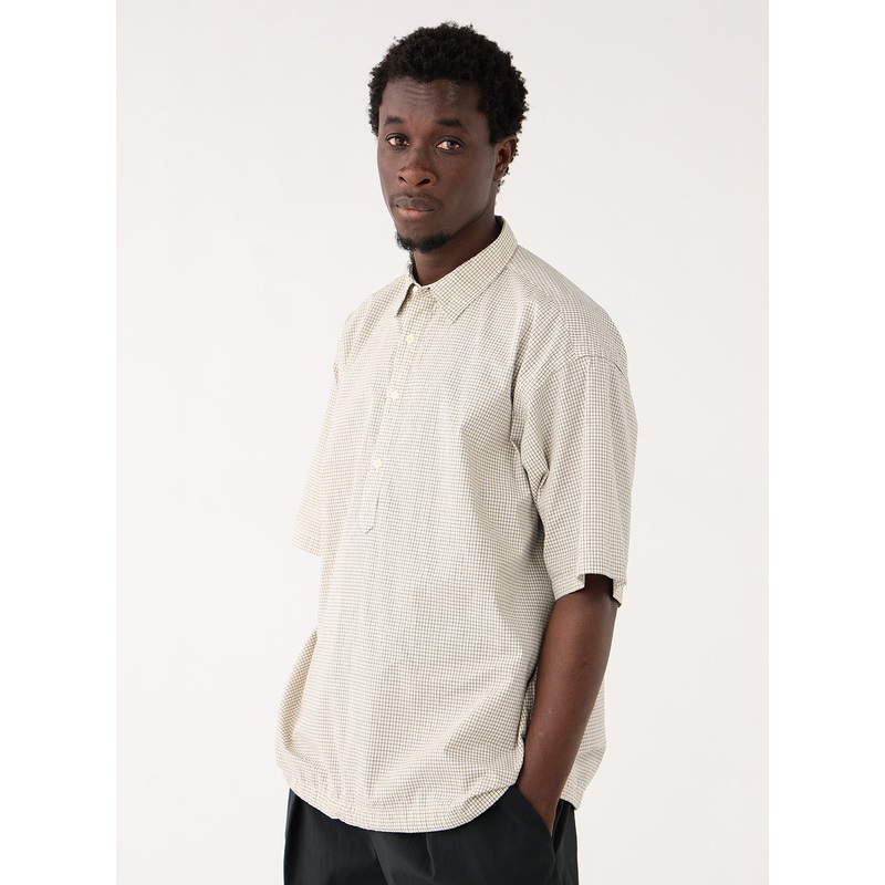 Check Easy Pullover Shirt|Off White|S|M|L|XL