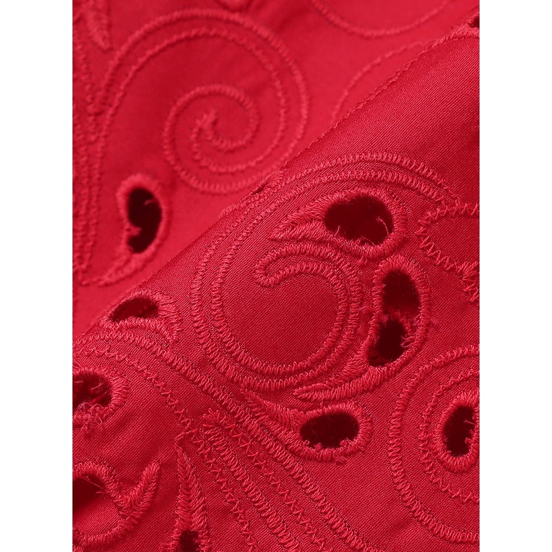 Boxy Silhouette Blouse|Red|36|38