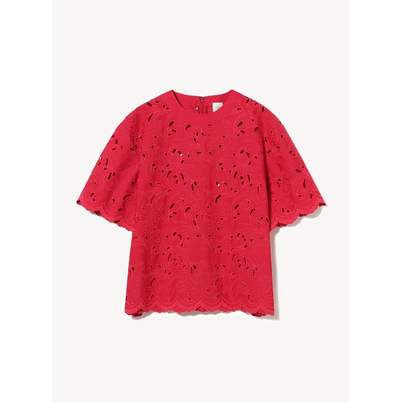 Boxy Silhouette Blouse|Red|36|38