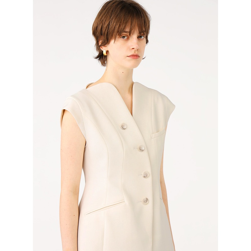 Sesilia Sleeveless Jacket|White|2|3