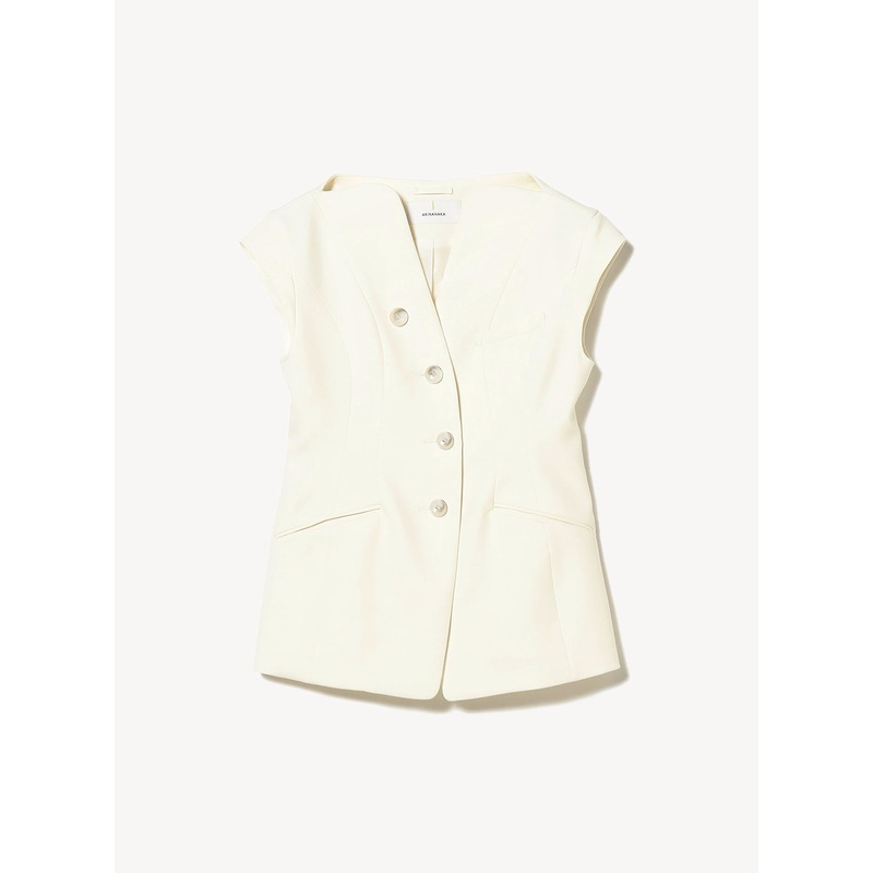 Sesilia Sleeveless Jacket|White|2|3