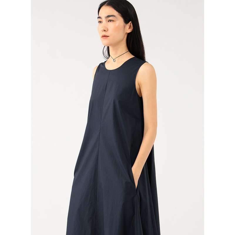 Sleeveless Flared Dress|Navy|36|38