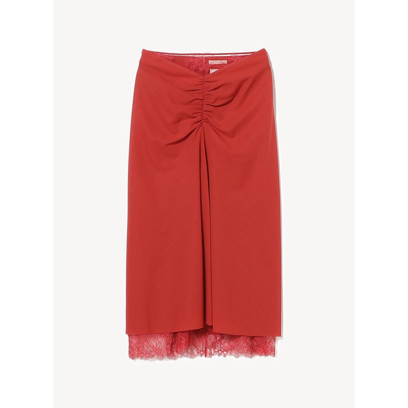 Layered Skirt|Red|36|38