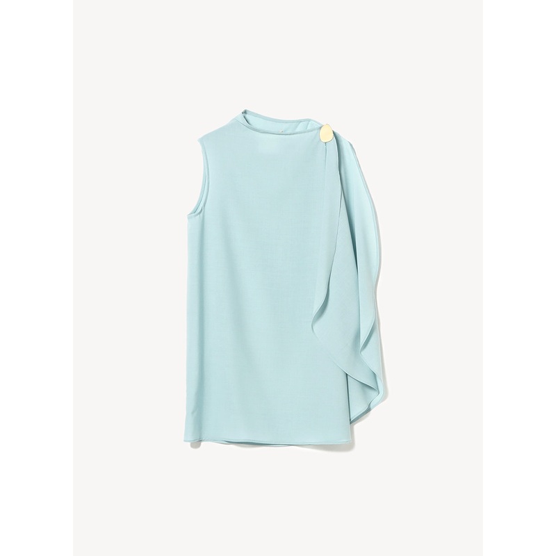 Levi Silk Asymmetry Draped Blouse