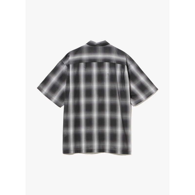 Ombre Check Loose Shirt|Black|S|M|L|XL