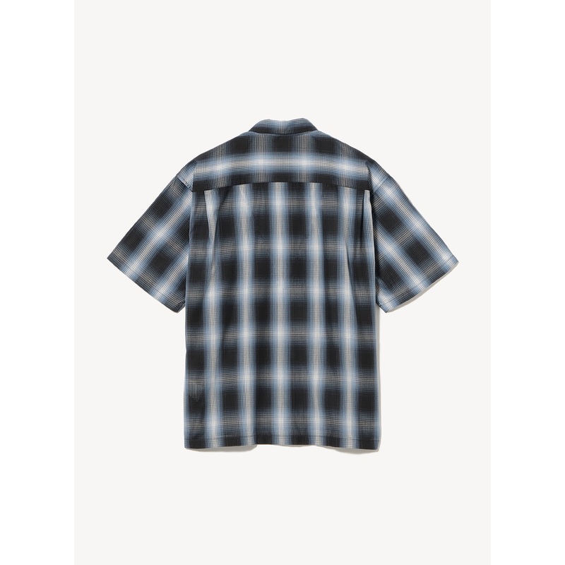 Ombre Check Loose Shirt|Blue|S|M|L|XL