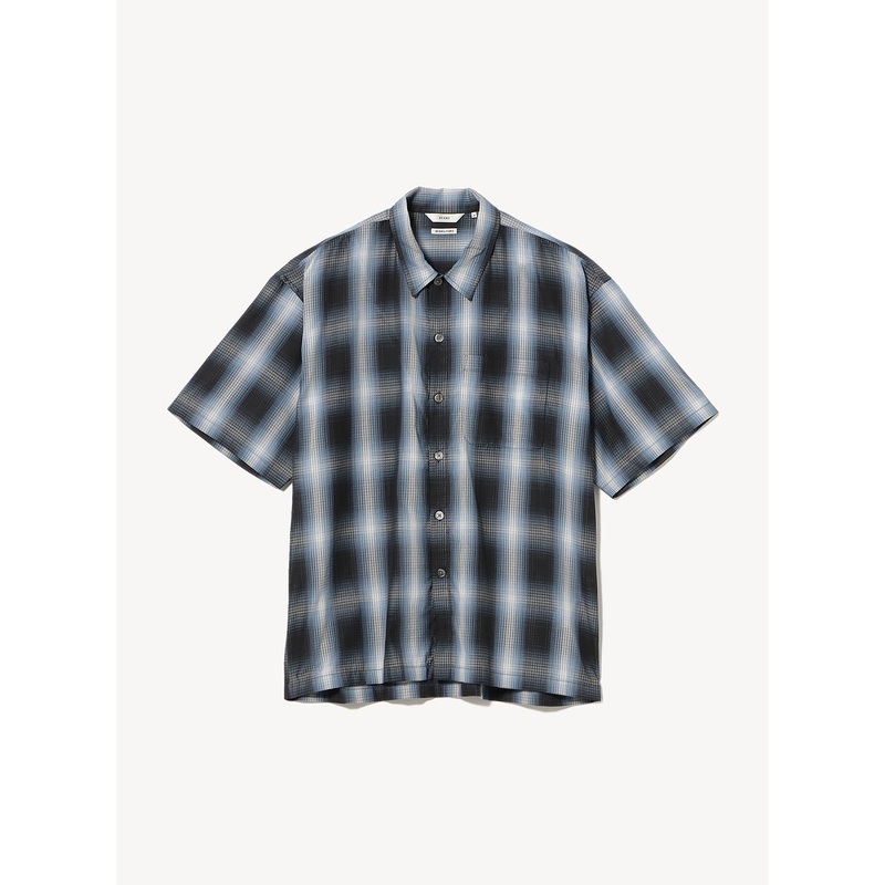 Ombre Check Loose Shirt|Blue|S|M|L|XL