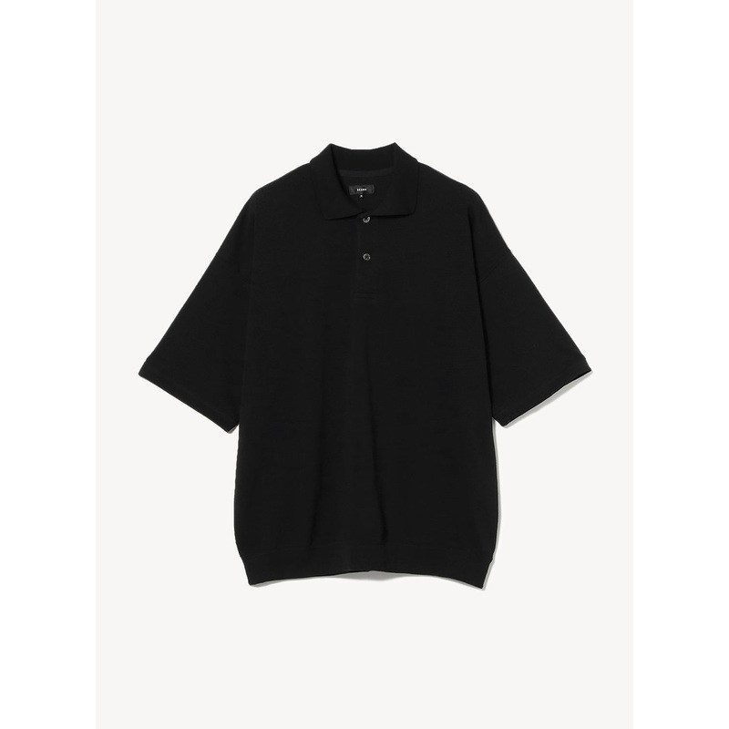 Striped Mesh Polo Shirt|Black|S|M|L|XL