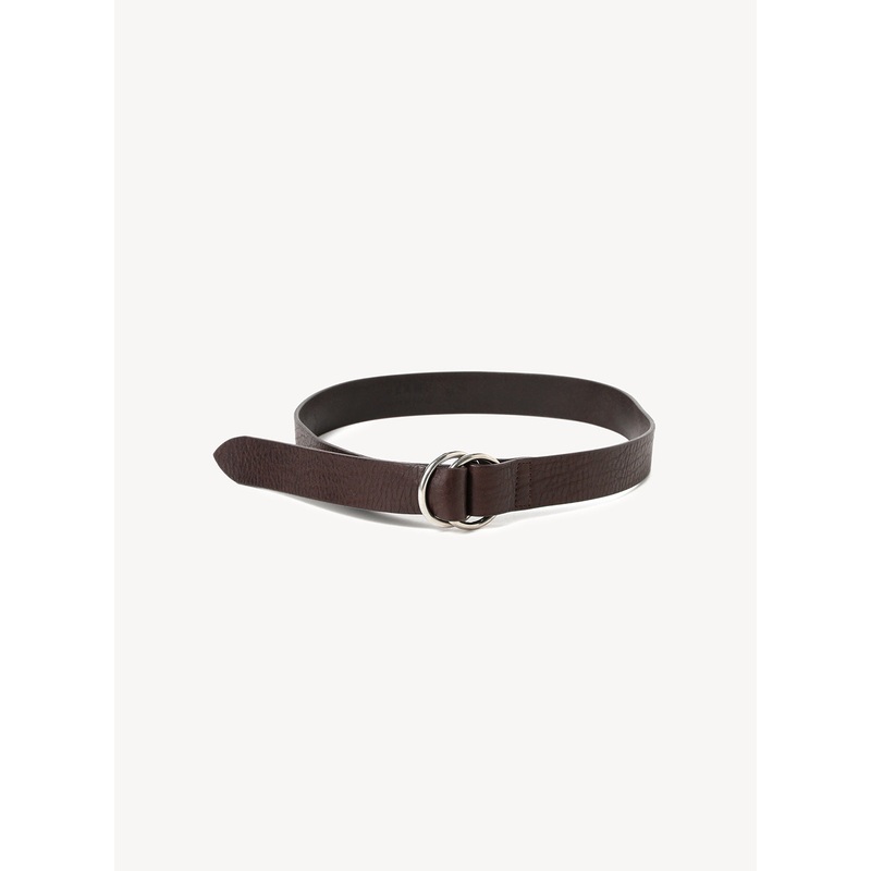 W-Ring Leather Belt|D.BROWN|M|L