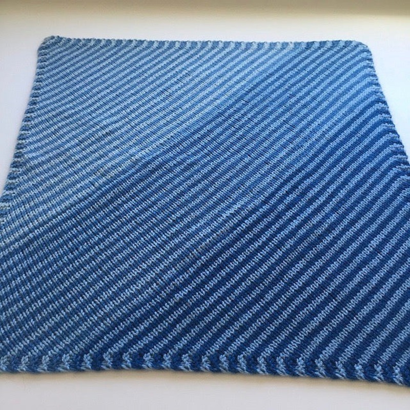 Cashmere Ombr Baby Blanket Knitting Kit | Jade Sapphire Mini Ombr Collection & Knitting Pattern (#086B)