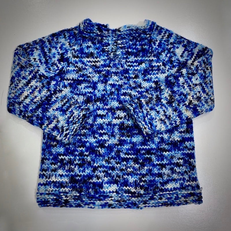 Easiest Baby Sweater Ever (Knitted Wit version) Knitting Kit | Knitted Wit Merino Worsted & Knitting Pattern (#320A)