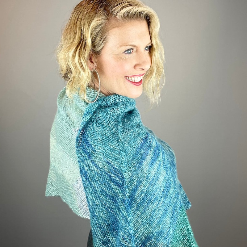 Expanding Chevron Shawl (Colinton version) Knitting Kit | Colinton Lace & Knitting Pattern (#330)