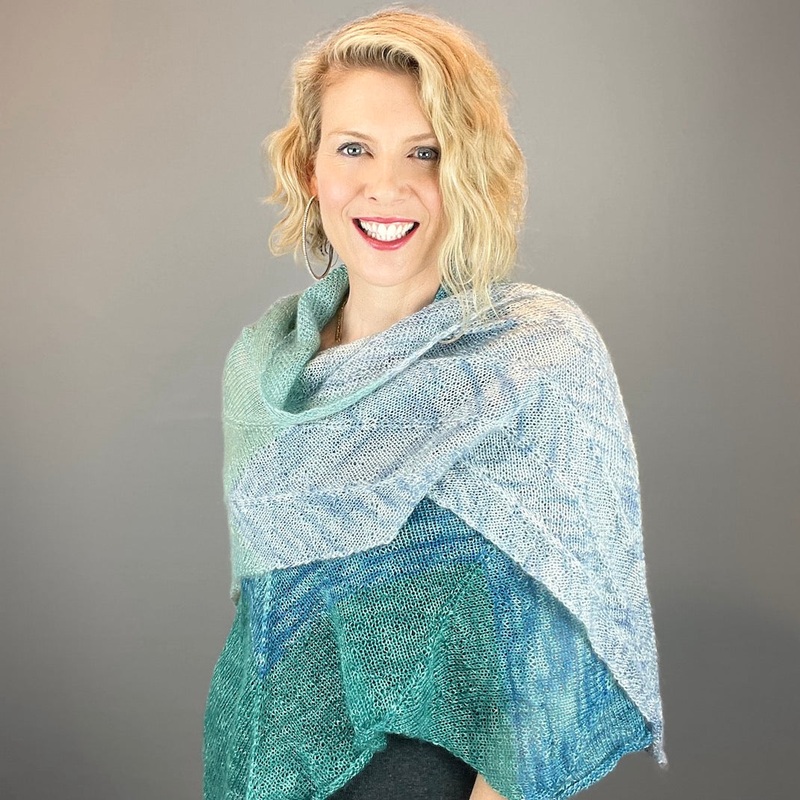Expanding Chevron Shawl (Colinton version) Knitting Kit | Colinton Lace & Knitting Pattern (#330)