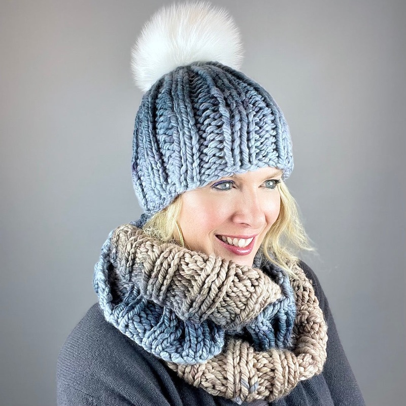 Plush Hat & Cowl Set Knitting Kit | Freia Plush & Knitting Patterns (#418)