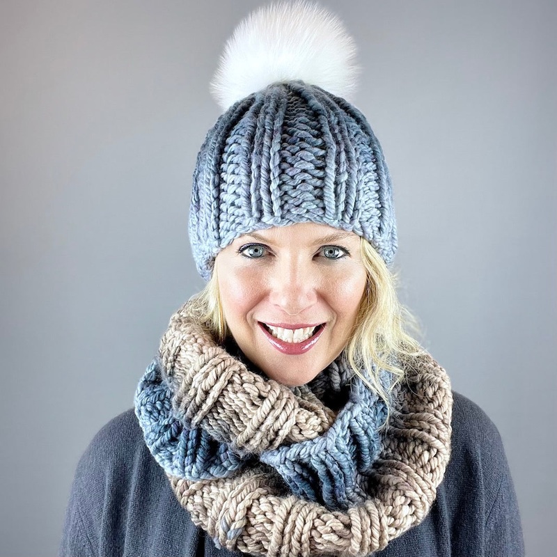 Plush Hat & Cowl Set Knitting Kit | Freia Plush & Knitting Patterns (#418)