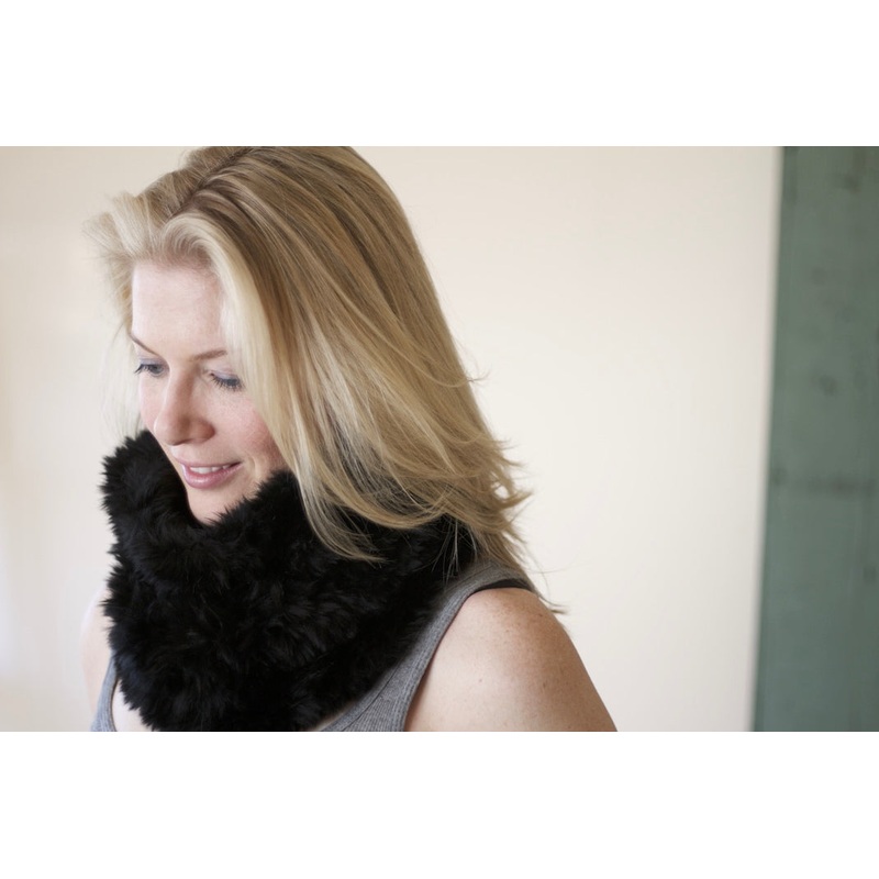 Rabbit Fur Cowl Knitting Kit | Furaz Rabbit Fur Yarn & Knitting Pattern (#198)