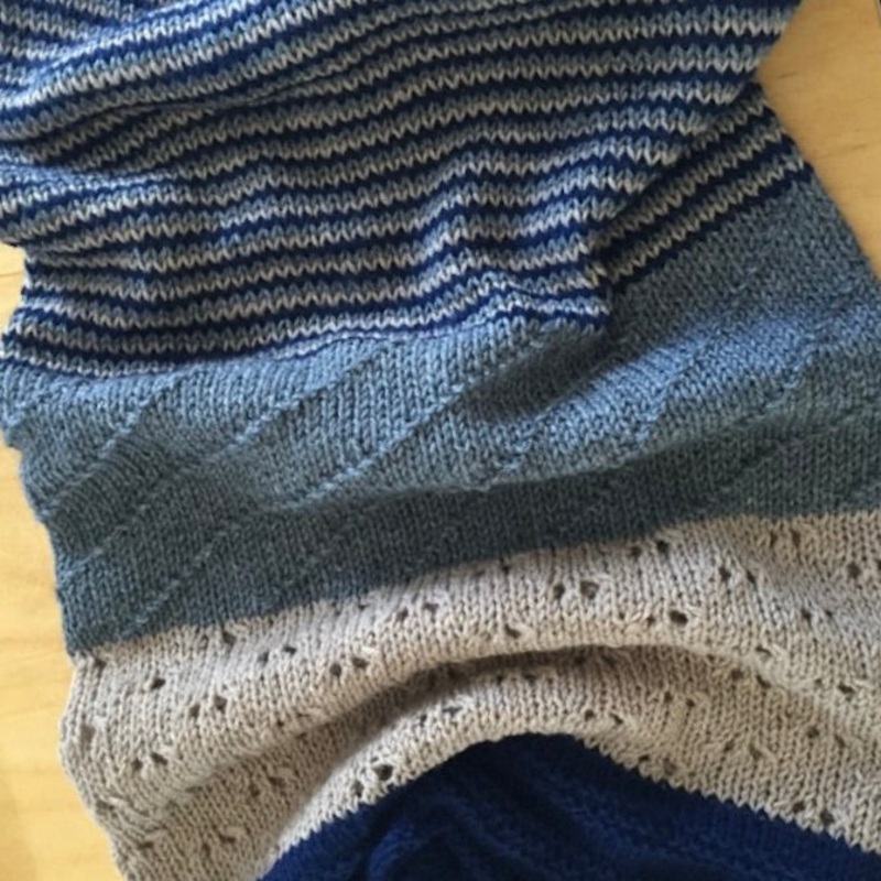 Cashmere Three-Color Patterned Cowl Knitting Kit | Lux Adorna Sport Cashmere & Knitting Pattern (#294)