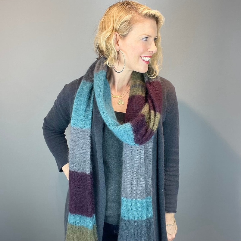 Kidsilk Haze Scarf Knitting Kit | Rowan Kidsilk Haze & Knitting Pattern (#158)