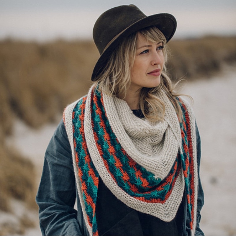 Hug Hug Kiss Kiss Shawl Knitting Kit | mYak Baby Yak Medium