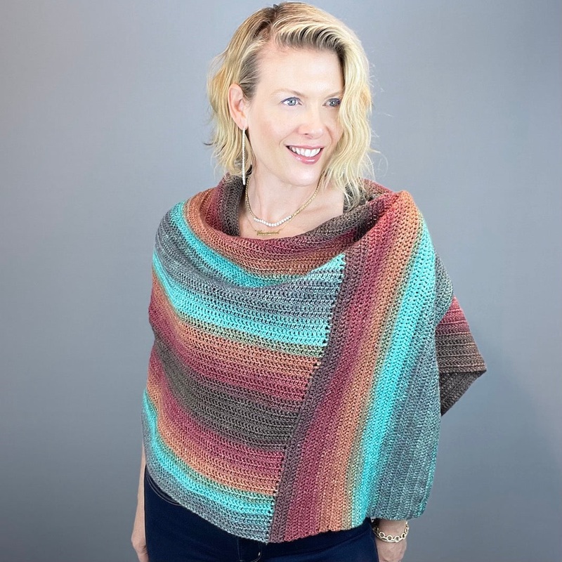 Krista Wrap Crochet Kit | Freia Superwash Merino Silk Sport & Crochet Pattern (#390)