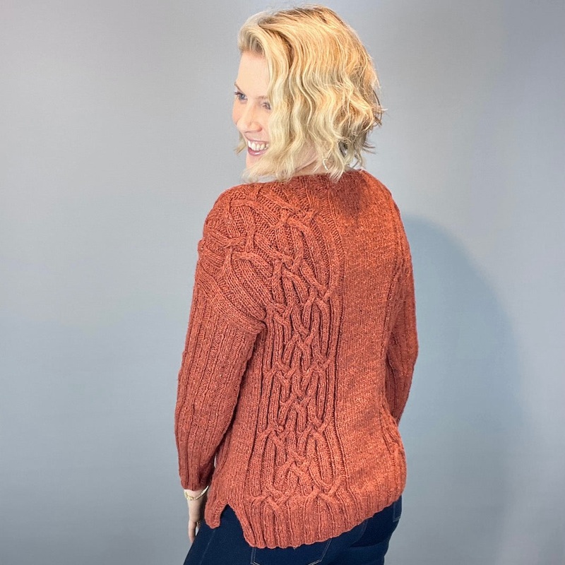 Kylie Cabled Sweater Knitting Kit | Queensland Kathmandu DK