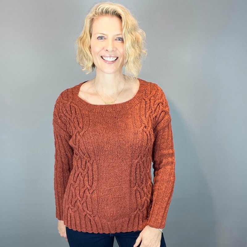 Kylie Cabled Sweater Knitting Kit | Queensland Kathmandu DK