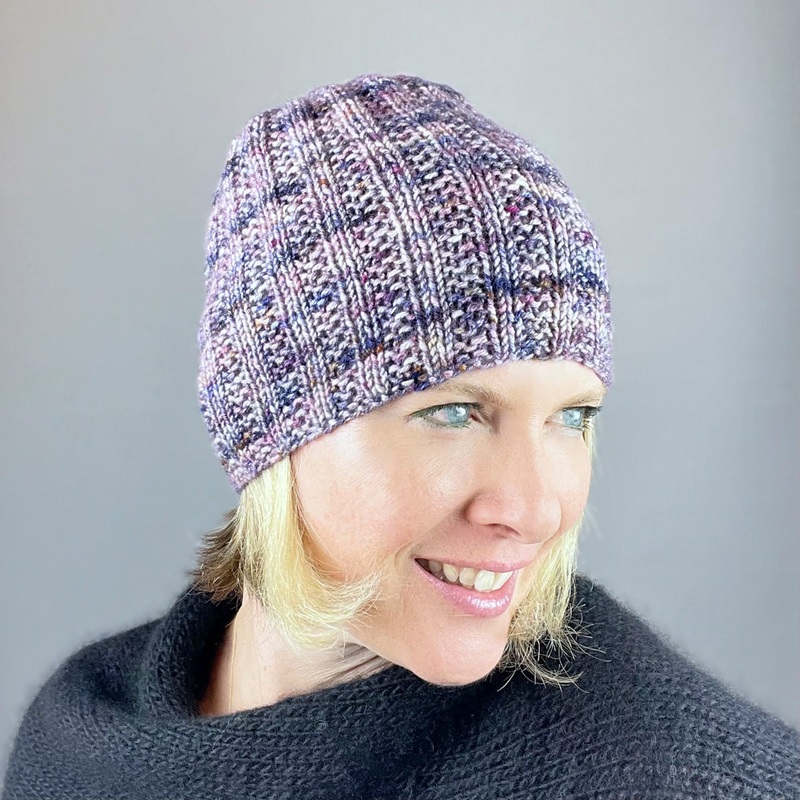 Cashmere Broken Rib Beanie Knitting Kit | Jade Sapphire Zageo Cashmere & Knitting Pattern (#392)