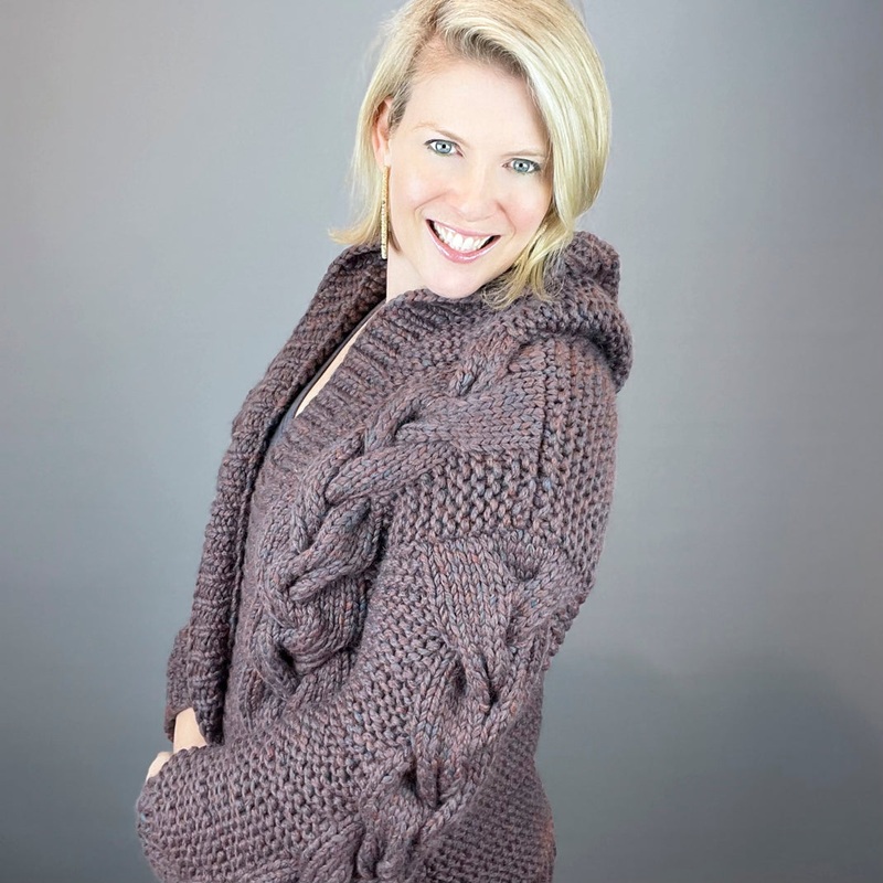 Jessie Hooded Cardigan Knitting Kit | Mirasol Ushya & Knitting Pattern