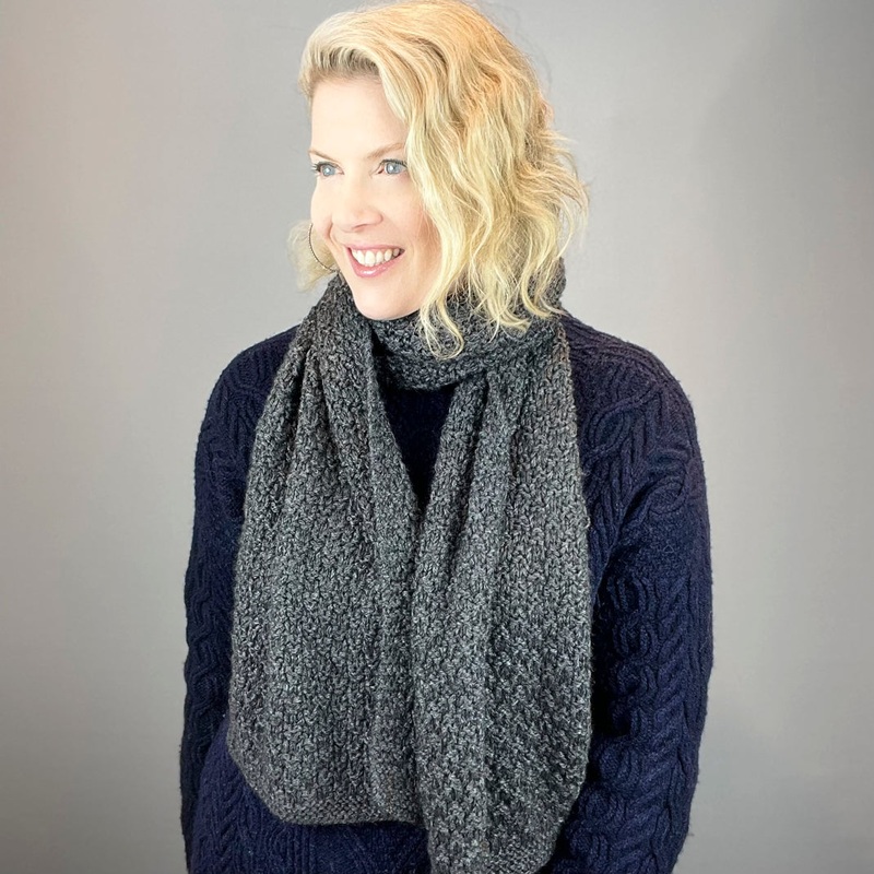 Little Boxes Scarf Knitting Kit | Plymouth Viento & Knitting Pattern (#353B)