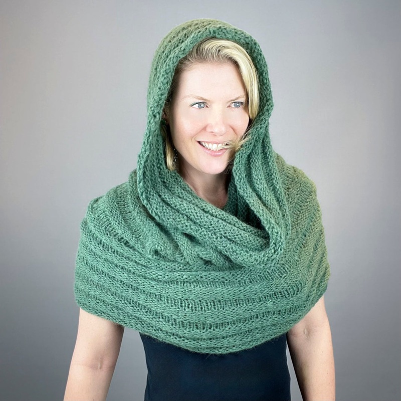 Malou Horizontal Ribbed Cowl Knitting Kit | Lang Yarns Malou Light & Knitting Pattern (#406)
