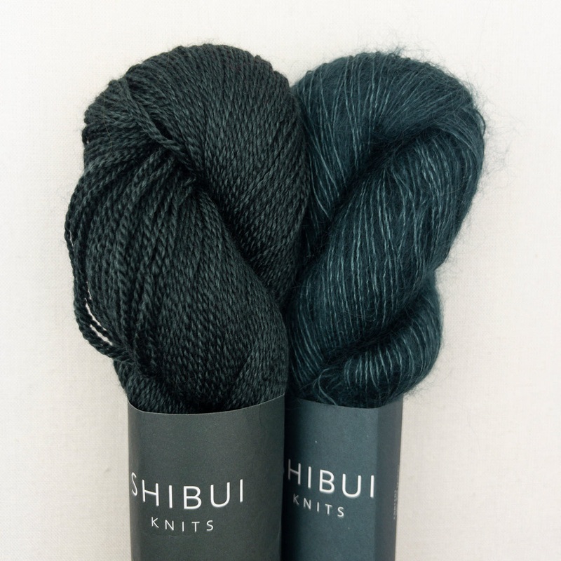Shibui Knits Lunar|2038 Cove|11 Tar|13 Caffeine|2001 Abyss|2186 Dusk|2226 Juniper|2003 Ash|2002 Graphite|2037 Tango
